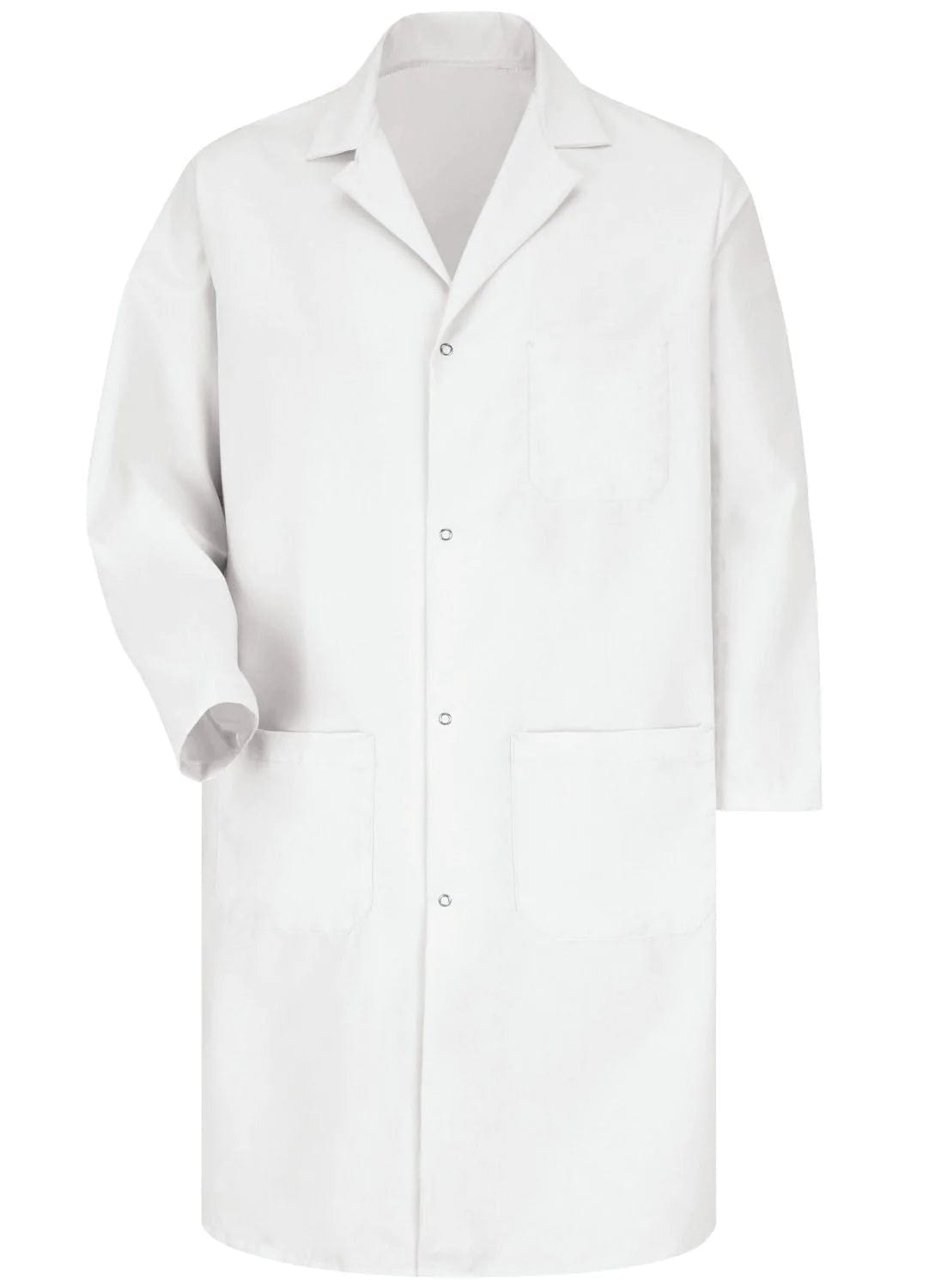 Red Kap Men's White 4-Gripper Lab Coat