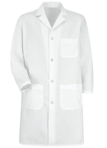 Red Kap Men's White 4-Button Lab Coat