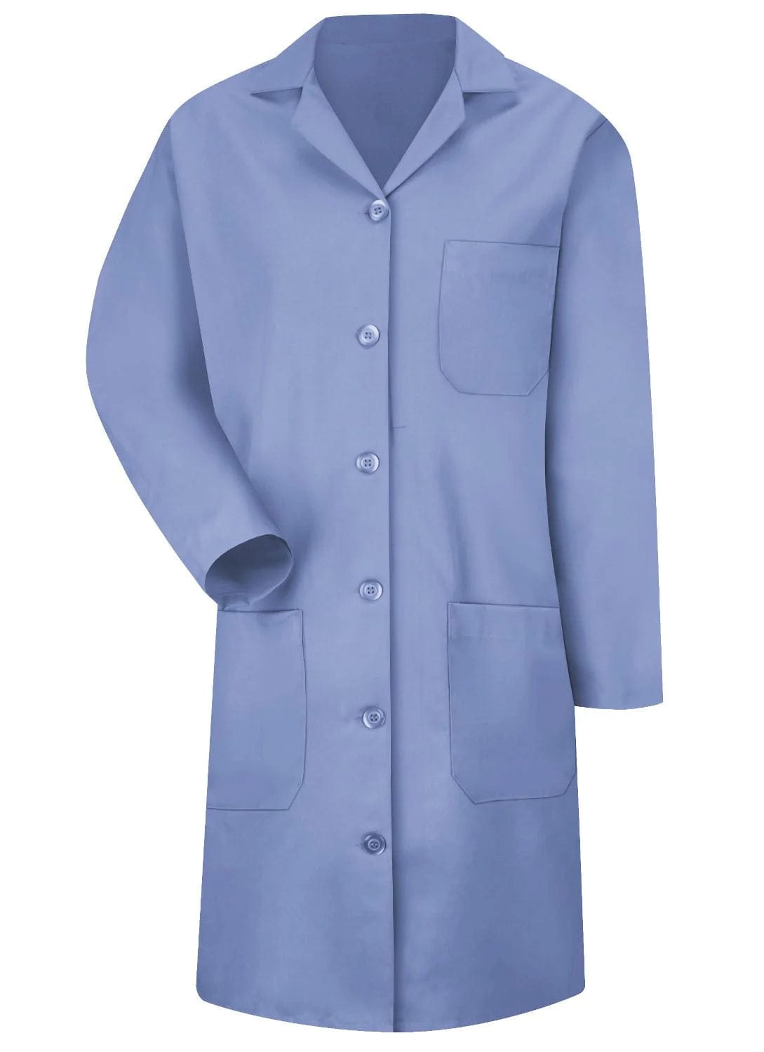 Red Kap Women's Light Blue 6-Button Front Lab Coat