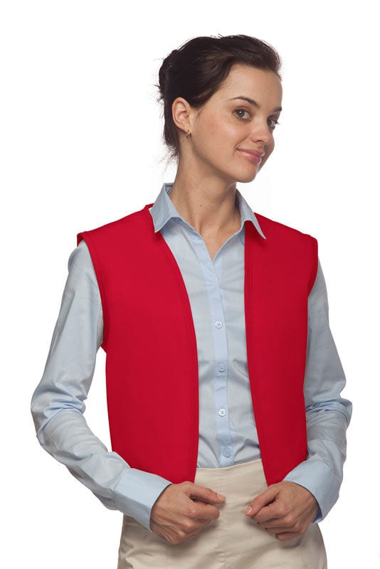 Cardi / DayStar Red No Pocket Unisex Vest with No Buttons