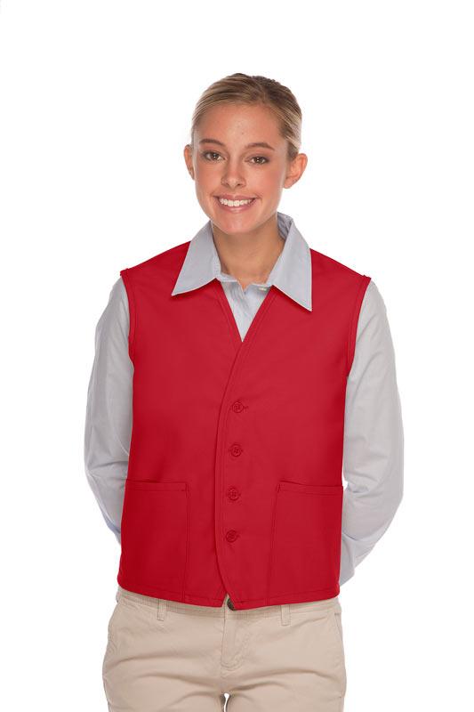DayStar Red 4-Button Unisex Vest with 2 Pockets