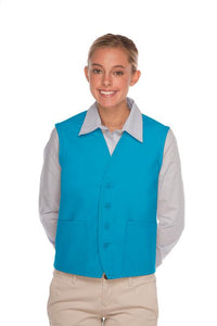DayStar Turquoise 4-Button Unisex Vest with 2 Pockets