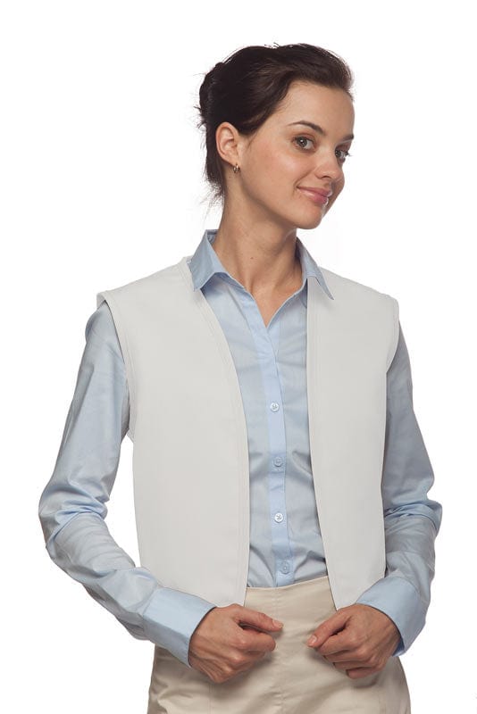 Cardi / DayStar White No Pocket Unisex Vest with No Buttons