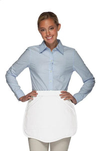 Cardi / DayStar White Scalloped Waist Apron (2 Pockets)