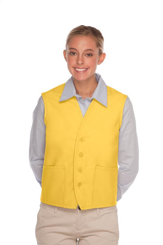 DayStar Yellow 4-Button Unisex Vest with 2 Pockets